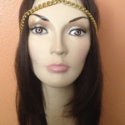 Gold chain headpiece