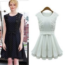 Sleeveless rose paillette chiffon bowknot belt slim fit ball gown dress