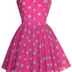 Polka Dot Party Dress - Pink-1