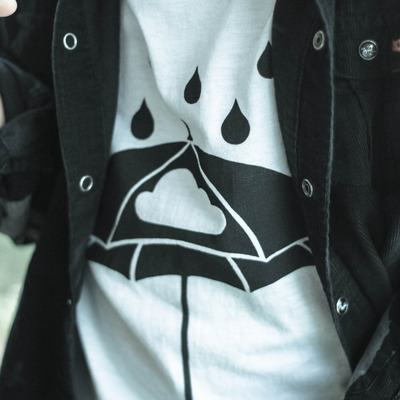 Rainy days t-shirt black & white new design modern