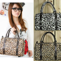 Women Handbag Leopard Shoulder Tote - Thumbnail 1