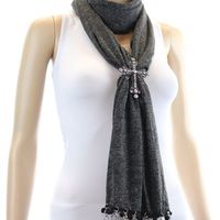 Jewelry Scarves with Magnetic Cross Pendant - Thumbnail 2