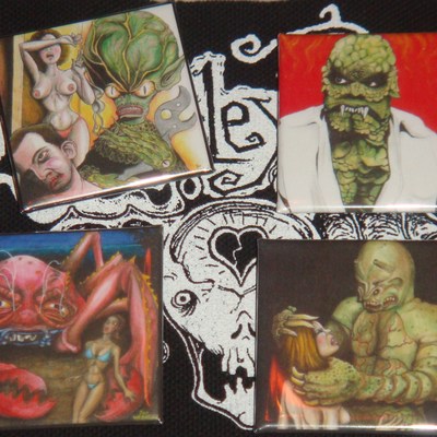 1950's monster buttons