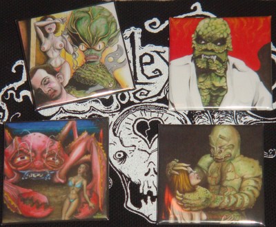 1950's monster buttons