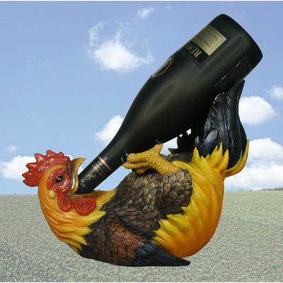 Rooster wine bottle holder