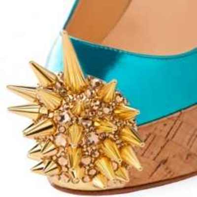Christian louboutin asteroid 160mm spike-toe pumps turquoise