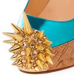 CHRISTIAN LOUBOUTIN ASTEROID 160MM SPIKE-TOE PUMPS TURQUOISE