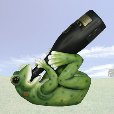Frog wine bottle holder