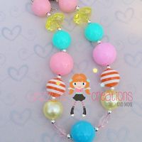 Baby Chunky Necklaces/Bubblegum Beads/Girls Jewelry - Thumbnail 1
