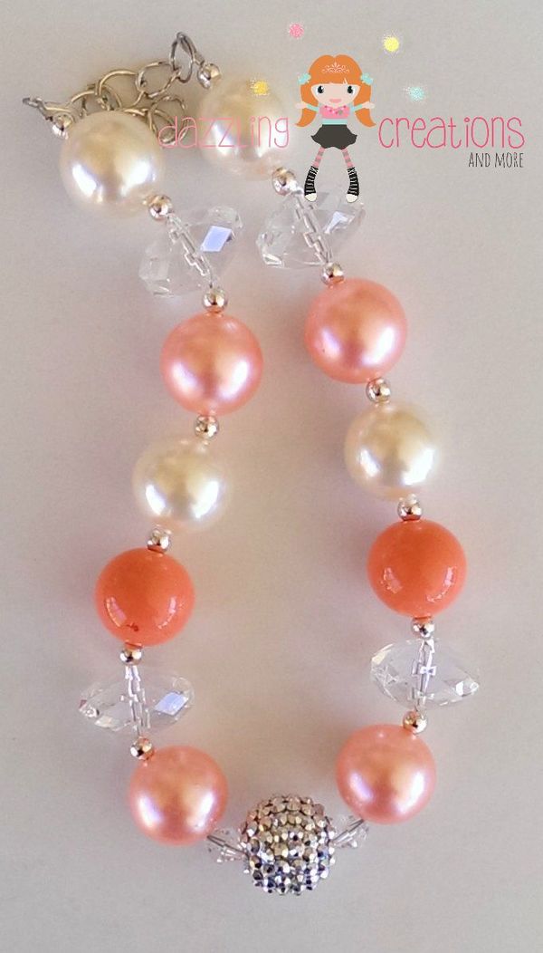Coral Peach Chunky Necklace