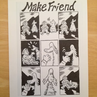 Make friend original comic art