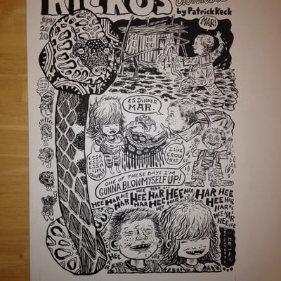 Ricko's dinner original comic art