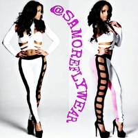 Sexy Hollow-out Multicolor Splice Pant Set - Thumbnail 1