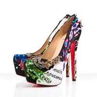 CHRISTIAN LOUBOUTIN DAFFODILE BRODEE 160MM MULTICOLOR - Thumbnail 2