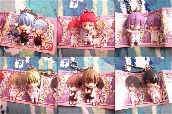 Kuroko no Basuke - 5Q Keychain - Kuroko Tetsuya / Akashi Seijuuro / Murasakibara Atsushi / Fukui Kensuke / Sakurai Ryou / Himuro Tatsuya