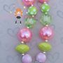 St. Patty's Irish Green & Pink Inspired Chunky Necklace-1