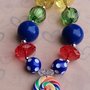 Lollipop Chunky Necklace/Bubblegum Beads/Girls Jewelry -1