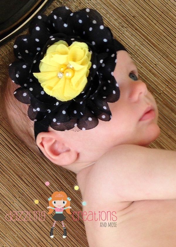 Bumble Bee Chunky Necklace Hair Bow & Barefoot Sandal Set