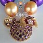 Purple Gold Minnie Inspired Chunky Necklace/Bubblegum Beads/Girls Jewelry-1