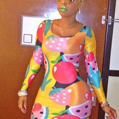   sweet color fruits sexy mini dress   sweet color fruits sexy mini dress