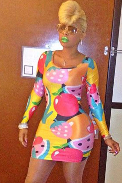   Sweet Color Fruits Sexy Mini Dress   Sweet Color Fruits Sexy Mini Dress