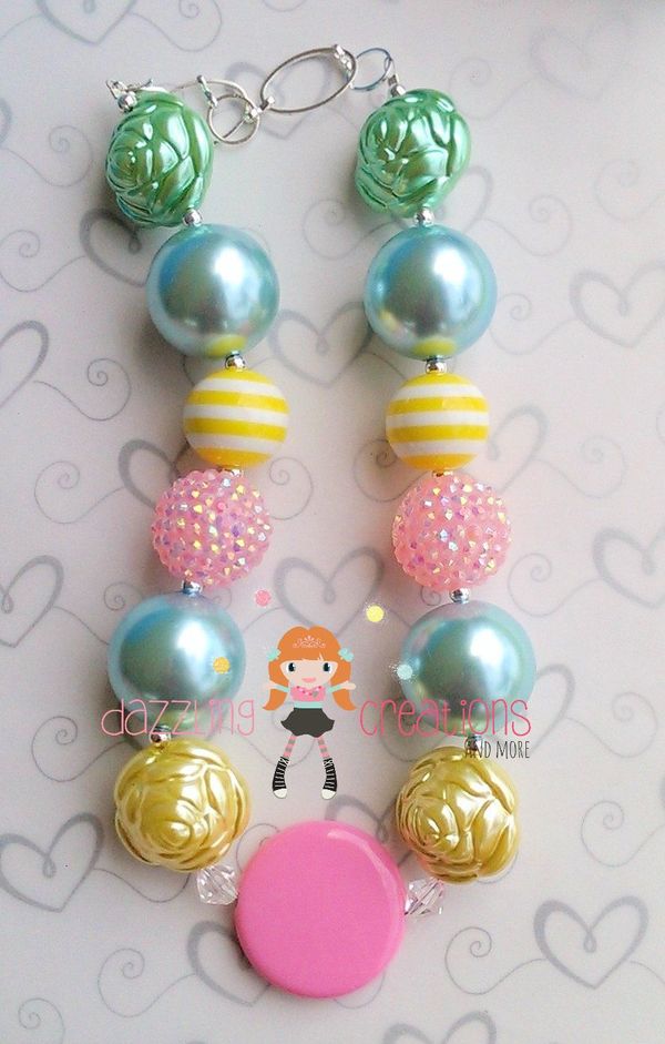 Pink Circle Chunky Necklace