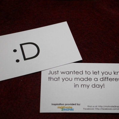 "thank you" mini-cards - all smiles - (for everyone)