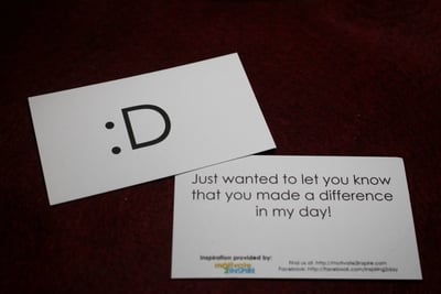 "Thank You" mini-cards - All Smiles - (For Everyone)