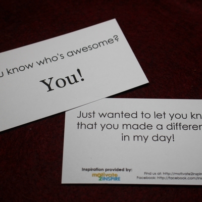 "thank you" mini-cards - you know who's awesome? you! - (for everyone)