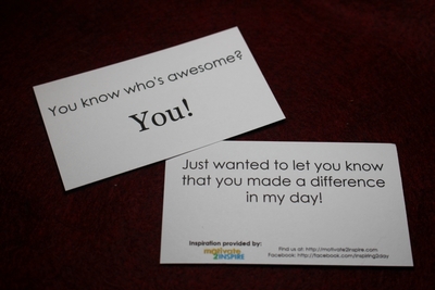 "Thank You" mini-cards - You Know Who's Awesome? You! - (For Everyone)