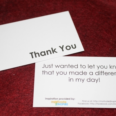 "thank you" mini-cards - modern look - (for everyone)