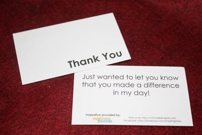 "Thank You" mini-cards - Modern Look - (For Everyone)
