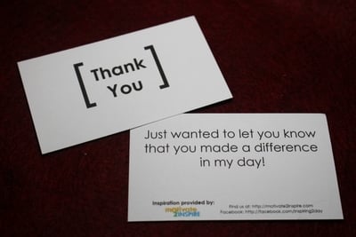 "Thank You" mini-cards - Bold Look - (For Everyone)