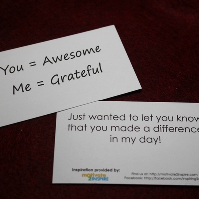 "thank you" mini-cards - you = awesome, me = grateful - (for everyone)