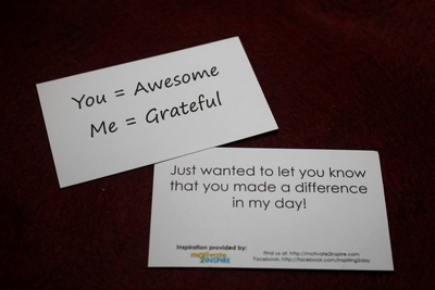 "Thank You" mini-cards - You = Awesome, Me = Grateful - (For Everyone)