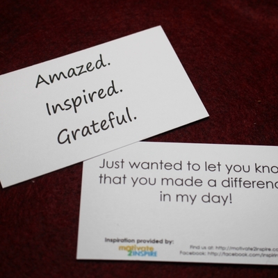 "thank you" mini-cards - amazed. inspired. grateful. - (for everyone)