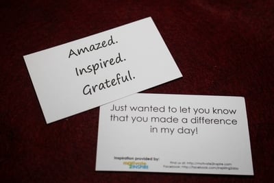 "Thank You" mini-cards - Amazed. Inspired. Grateful. - (For Everyone)