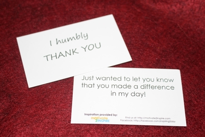 "Thank You" mini-cards - I Humbly Thank You - (For Everyone)