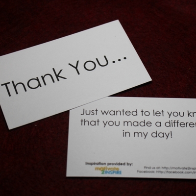 "thank you" mini-cards - a simple thank you - (for everyone)