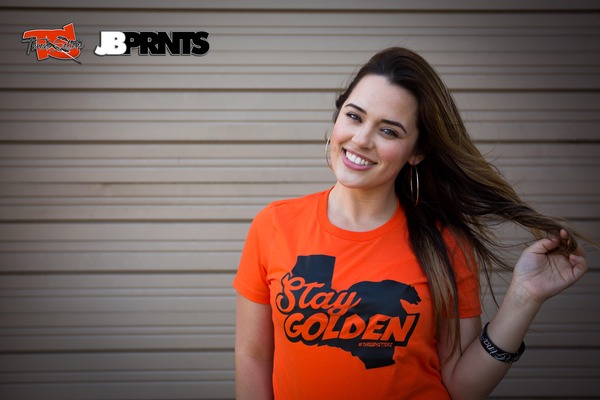 Women's Stay Golden Orange Tee