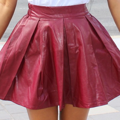 Pu skater skirt