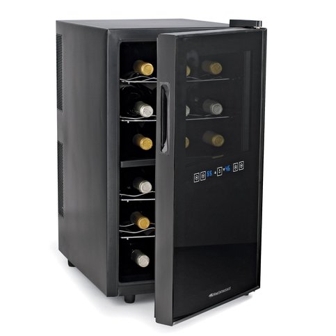 Wine Enthusiast Silent 18 Bottle Dual Zone Touchscreen Wine Refrigerator