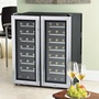 Wine Enthusiast Silent 48 Bottle Double Door Dual Zone Wine Refrigerator (Stainless Steel Trim Door) - Thumbnail 2