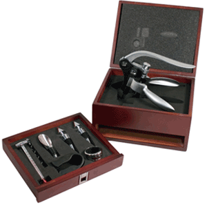 Wizard Satin Finish Corkscrew with Drawer Set 