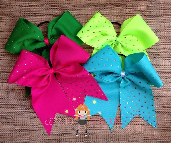 Cheer Bows with Rhinestones