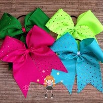 Cheer Bows with Rhinestones
