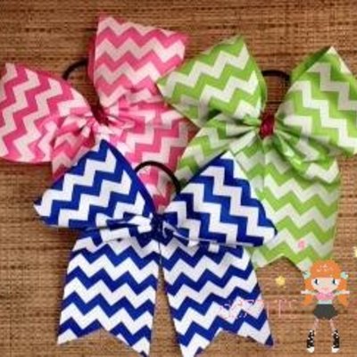 Chevron cheer bows perfect team bow