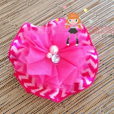 Shabby flower hair bow clips