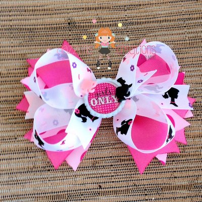 Barbie hair bow/boutique bow/hair clip/girls bows