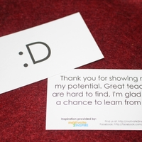 "Thank You" mini-cards - All Smiles - (For Teachers) - Thumbnail 1